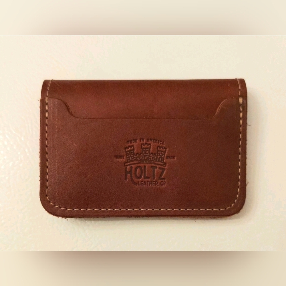 Holtz "The Gates" Genuine Leather Money Clip Wallet (Brown) - Made In USA